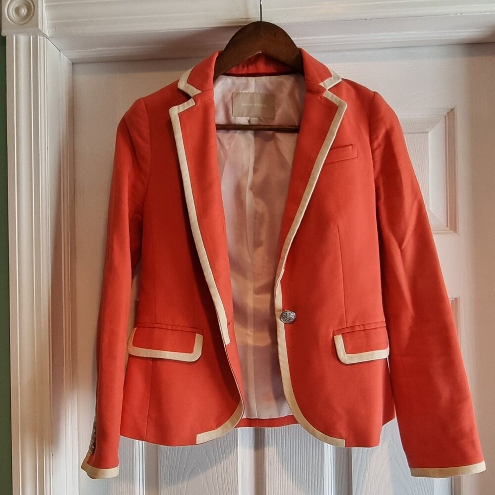 Banana Republic salmon petite suit jacket